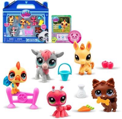 Pack de 5 Pets thème ferme Little Petshop_La Grande Récrée_1