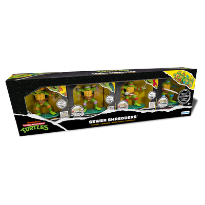 Pack 4 figurines Tortues Ninja Combattants des égouts