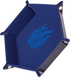 Piste de Des - Critical Blue 19 X 19 Cm - Cuir et Velours_La Grande Récrée_1