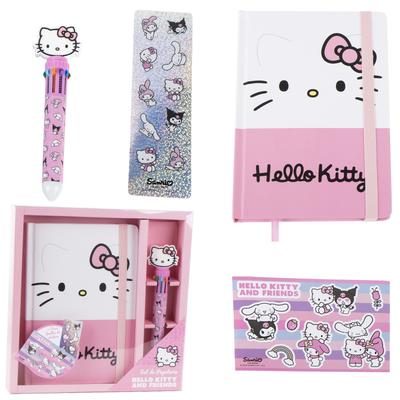 Coffret Carnet, autocollants et Stylo Hello Kitty