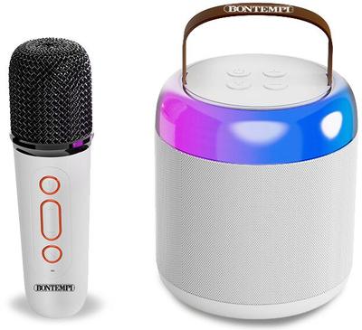 MINI HAUT-PARLEUR SANS FIL AVEC MICROPHONE SANS FIL ET EFFETS LUMINEUX_La Grande Récrée_1