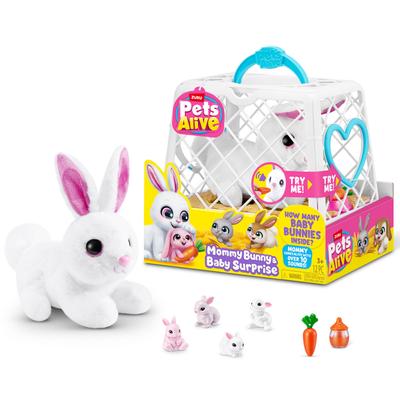 Peluche Mama Bunny et Baby surprise - Pets Alive Lapin