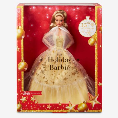 Barbie Joyeux Noël châtain 35e anniversaire