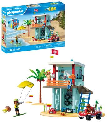 Poste de secours et voiturette de plage Playmobil My Life 71903_La Grande Récrée_1