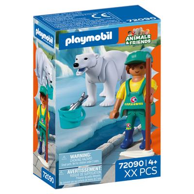 Ours polaire et gardien de Zoo Playmobil Animal & Friends 72090
