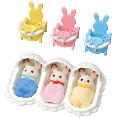 Les triplés lapin chocolat et accessoires puériculture - Sylvanian Families 5532_La Grande Récrée_1