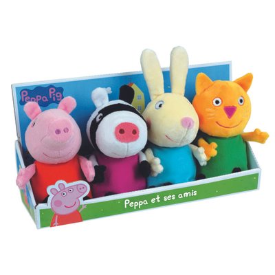 Peppa Pig : Coffret 4 peluches Peppa et ses amis