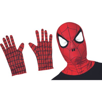 Kit déguisement gants et cagoule Spiderman