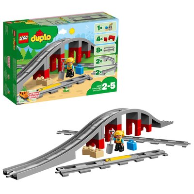 Les rails et le pont du train LEGO DUPLO 10872