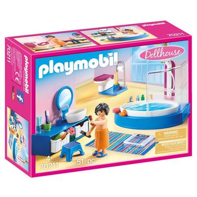 Salle de bain avec baignoire Playmobil Dollhouse 70211_La Grande Récrée_1