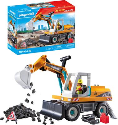 Pelleteuse mécanique et ouvrier Playmobil Action Heroes 71749_La Grande Récrée_1