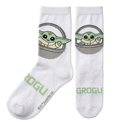 Chaussettes Star Wars Grogu blanches_La Grande Récrée_1