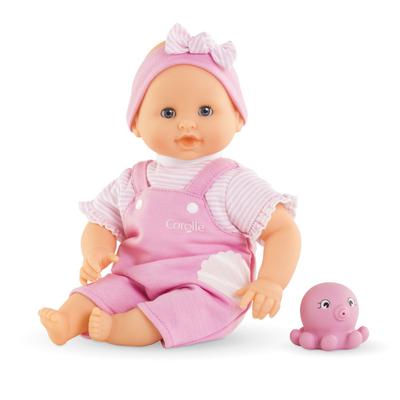 Mon premier bébé bain Corolle - Océane salopette rose coquillage