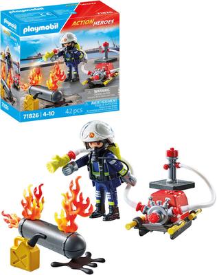 Pompier pompe à eau et réservoir enflammé PLAYMOBIL ACTION HEROES 71826_La Grande Récrée_1