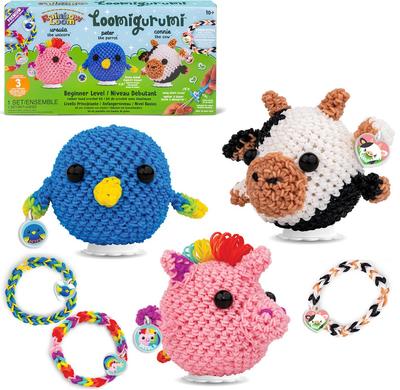 Loomigurumi 3 animaux Rainbow Loom_La Grande Récrée_1