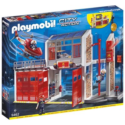 Caserne pompier et hélicoptère Playmobil City Action 9462