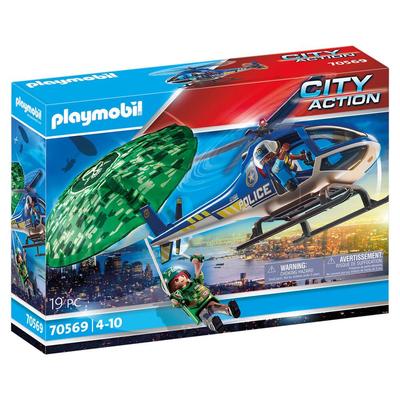 Hélicoptère de police et parachutiste Playmobil City Action 70569_La Grande Récrée_1