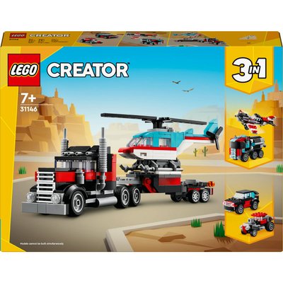 Le camion remorque avec hélicoptère Lego creator 31146