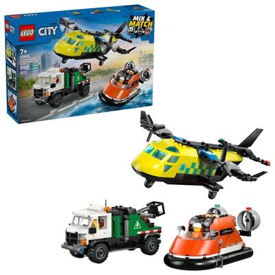 Avion, camion d’assistance et aéroglisseur modulable LEGO City 60505_La Grande Récrée_1