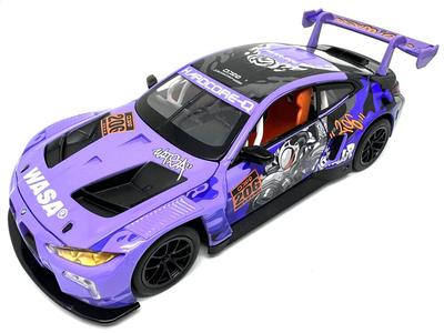 Voiture BMW M4 GT3 Wasa violette à l'échelle 1:24_La Grande Récrée_1