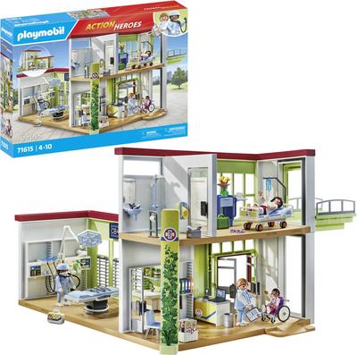 Hôpital aménagé avec toit végétal Playmobil Action Heroes 71615_La Grande Récrée_1
