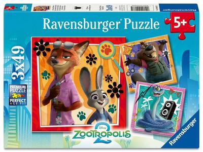 Puzzle 3x49 pièces Une nouvelle mission - Zootropolis 2_La Grande Récrée_1