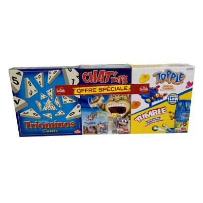 Pack offre spéciale Lot Triominos Chat'Trappe Topple-Tumble