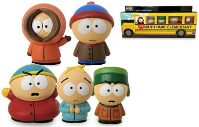 Coffret 5 Figurines South Park 6.3 Cm Dans Boite Bus Scolaire_La Grande Récrée_1