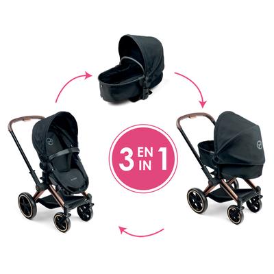 Landeau noir 3 en 1  Cybex Priam - Corolle