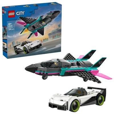 Le jet contre la voiture LEGO City 60489_La Grande Récrée_1