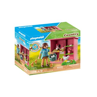Agricultrice et poulailler Playmobil Country 71308
