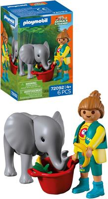 Eléphanteau et gardien de Zoo Playmobil Animal & Friends 72092_La Grande Récrée_1