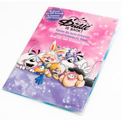 Cahier Diddl avec stickers repositionnables Cahier Diddl avec stickers repositionnables