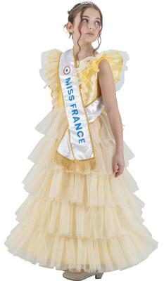 Déguisement Miss France Robe Jaune Taille 128 Cm_La Grande Récrée_1