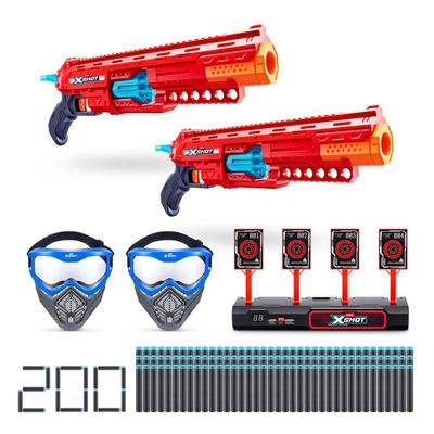 Pack 2 Blasters Caliber Cible Electronique et 2 Masques Xshot Excel_La Grande Récrée_1