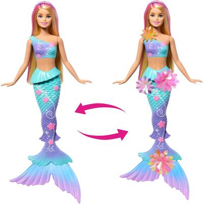 Poupée Barbie Sirène fleurs magiques blonde_La Grande Récrée_1