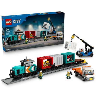Le train de marchandises du port avec grue et camion LEGO City 60509
