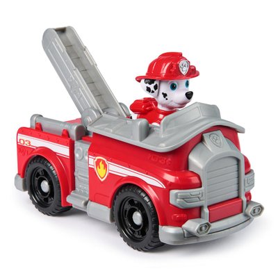 Véhicule 15 cm et figurine La Pat Patrouille : Camion de pompier Marcus