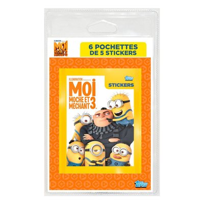 Les Minions : 6 pochettes de 5 stickers 