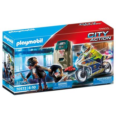 Police policier avec moto et voleur Playmobil City Action 70572_La Grande Récrée_1