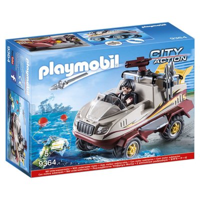 Véhicule amphibie et bandit Playmobil City Action 9364
