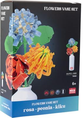 Vase avec 3 fleurs à construire_La Grande Récrée_1