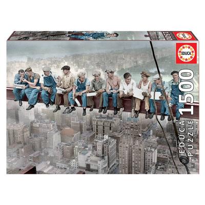Puzzle Educa Borras 1500 Pièces - Déjeuner Sur Un Gratte-ciel_La Grande Récrée_1
