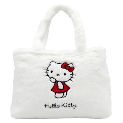 Grand sac bandoulière en peluche Hello Kitty