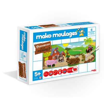 Coffret Créatif Mako Moulages - 6 Moules Ferme
