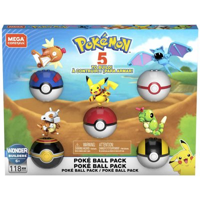Coffret Poké Ball Pack - 5 Pokémon Mega Construx