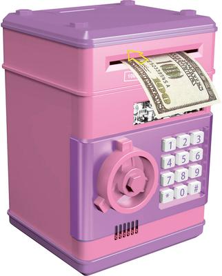 Coffre-fort rose avec pièces et billets_La Grande Récrée_1