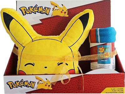 Ensemble coussin et plaid Pikachu Pokemon_La Grande Récrée_1