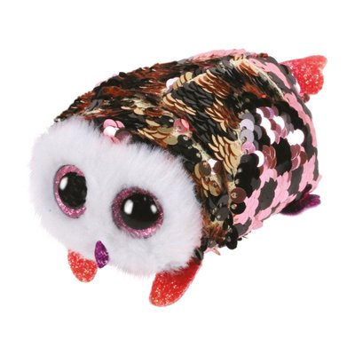 Teeny Ty sequins - Peluche Checks le hibou 8 cm