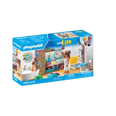 Salle de bains avec douche et baignoire Playmobil My Life 71611